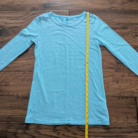 Gap Featherweight long sleeve T shirt blue striped size XS - Picture 8 of 16